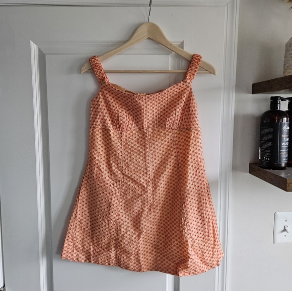 Free People Berry Kiss Eyelet Off The Shoulder Mini Dress - Picture 3 of 13